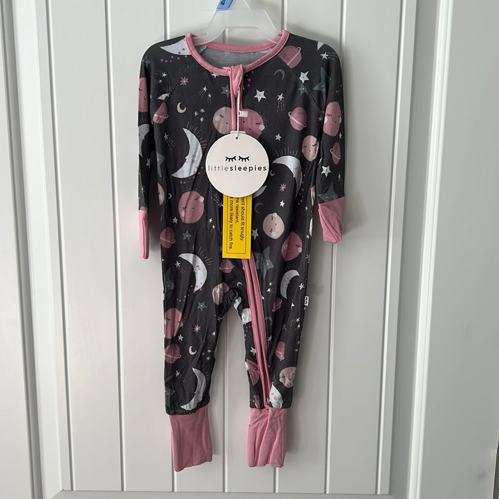 Little Sleepies Girl’s Pajamas 3-6 Months NWT